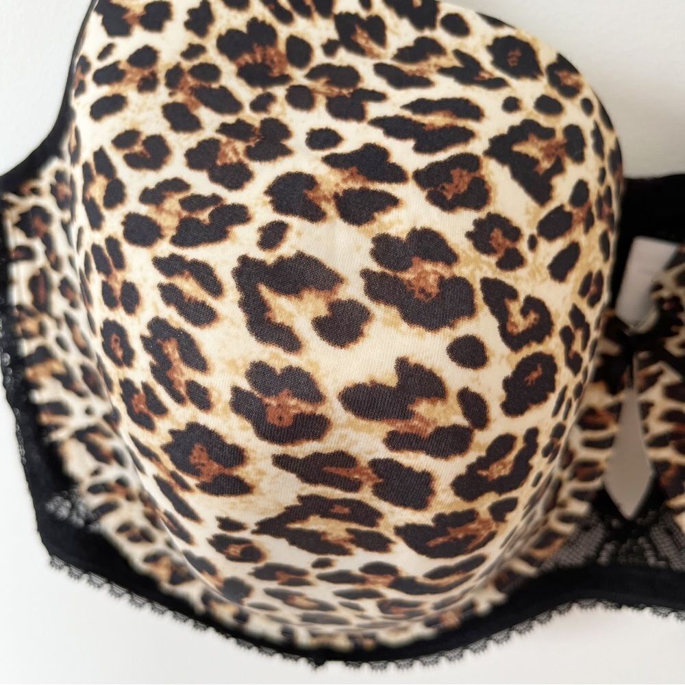 NWT Déesse Lingerie 46H 5D Contour Underwire Bra Animal Print Lace Style 448535 - Picture 7 of 13